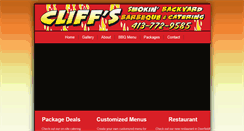 Desktop Screenshot of cliffssmokinbackyardbbq.com